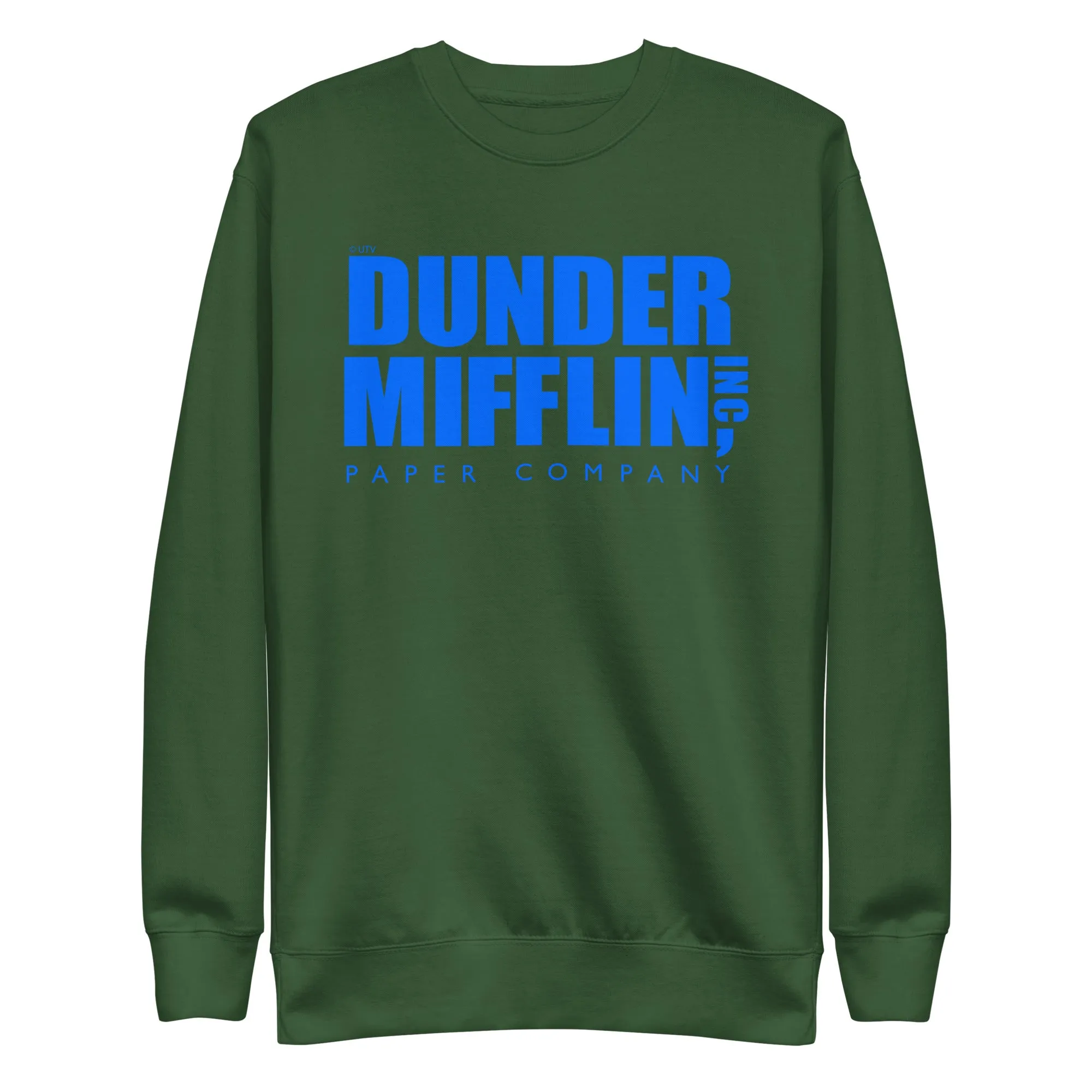 Dunder Mifflin Logo, Blue - Unisex Premium Sweatshirt