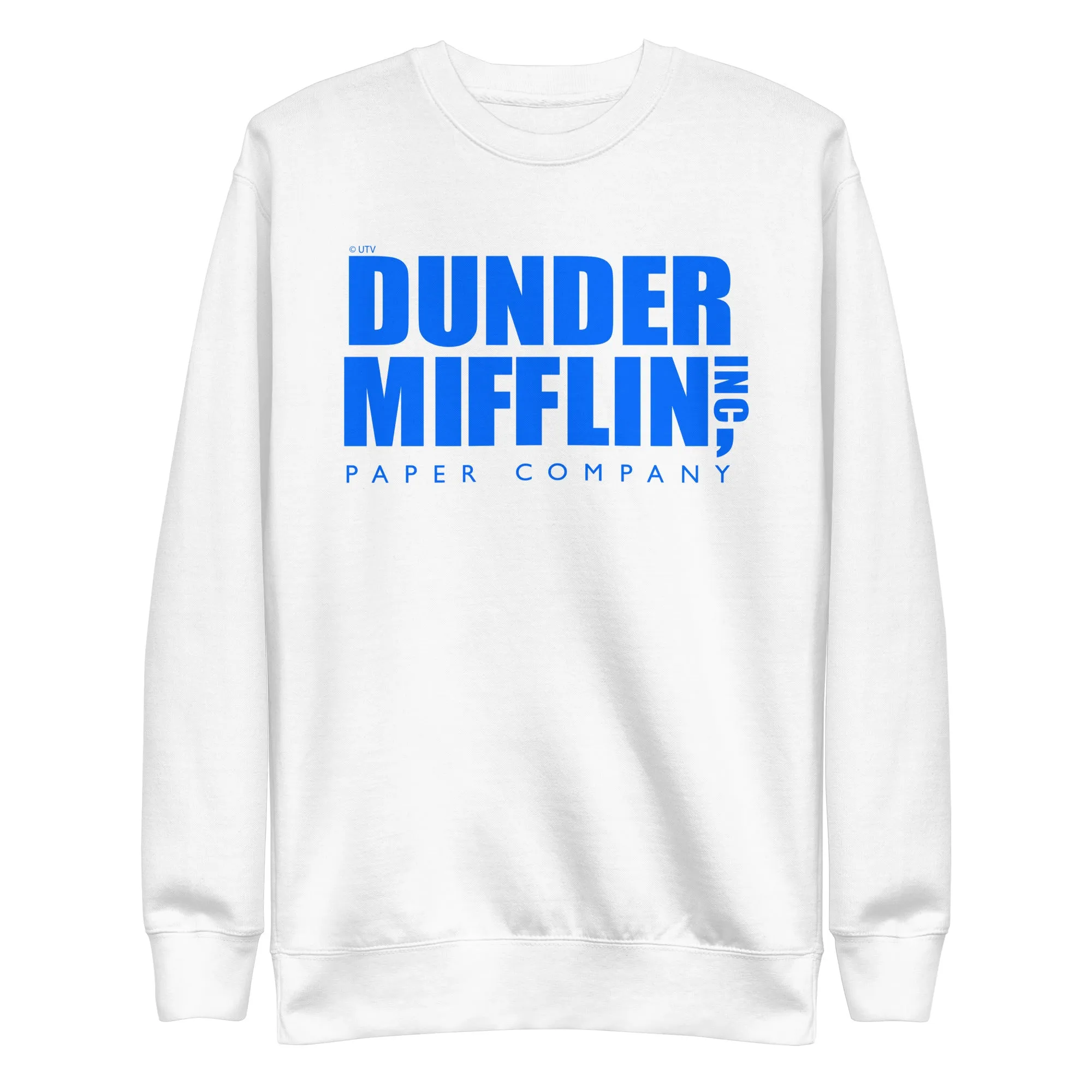 Dunder Mifflin Logo, Blue - Unisex Premium Sweatshirt