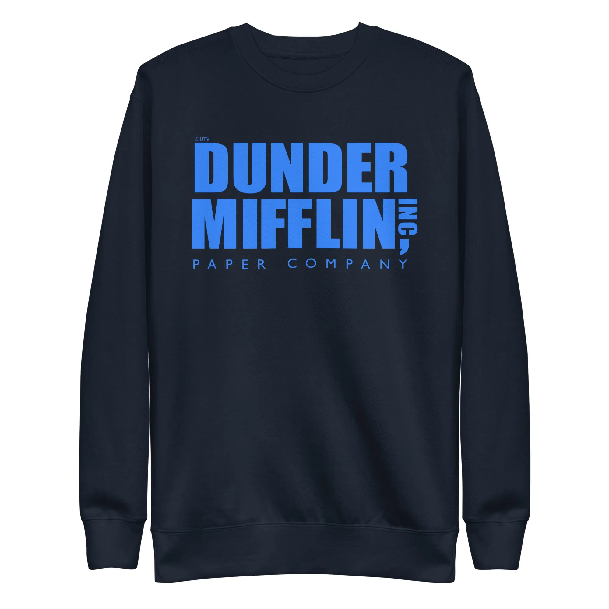 Dunder Mifflin Logo, Blue - Unisex Premium Sweatshirt