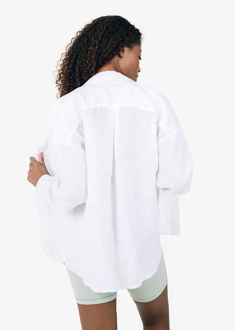 Elevate Linen Shirt White