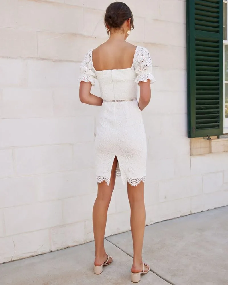 Ellington Lace Dress - White