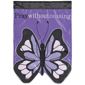 Flag Butterfly Pray Without 13x18