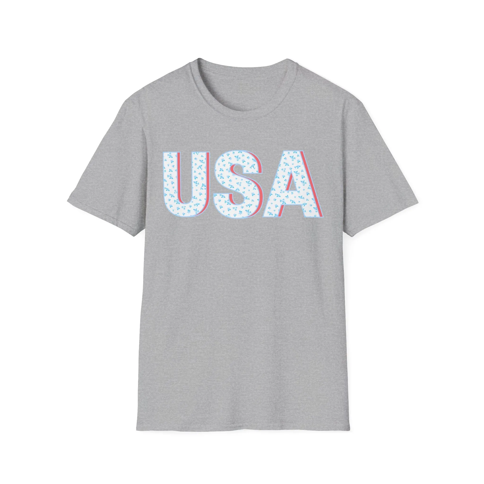 Floral USA Graphic T-Shirt