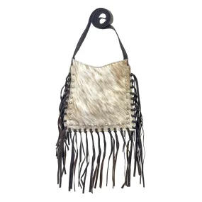 Fringed Cowgirl Messenger Crossbody w/ Hair-On Hide