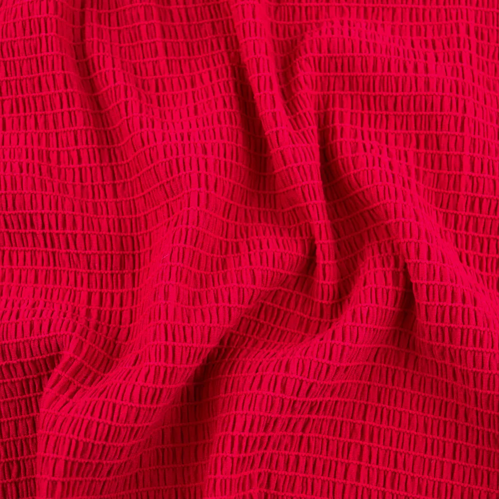 FS1154 Red Crinkle Fabric