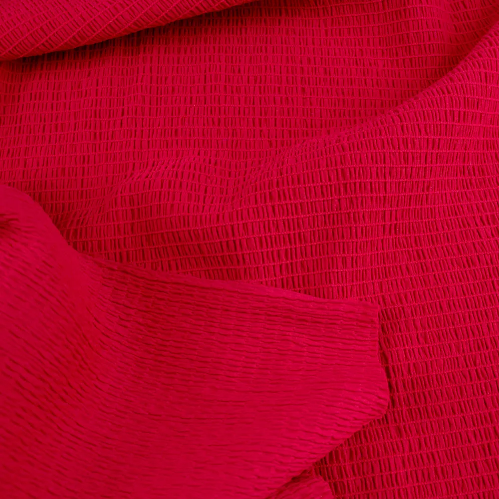 FS1154 Red Crinkle Fabric