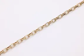 Gianna Box Cable Chain, 14K Gold Overlay Plated, Wholesale Jewelry Chain