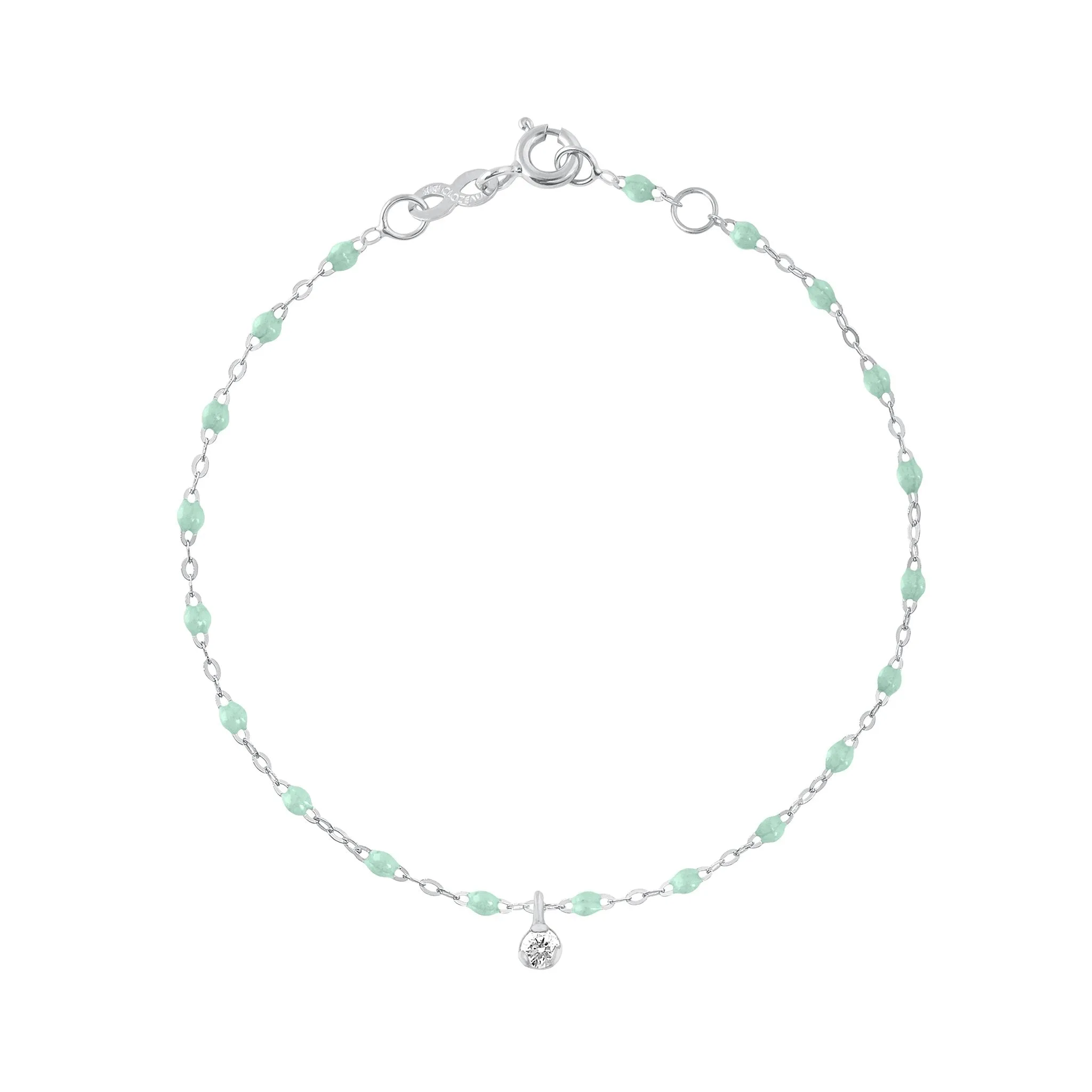 Gigi Supreme 1 Diamond Bracelet, Jade, White Gold, 6.7"