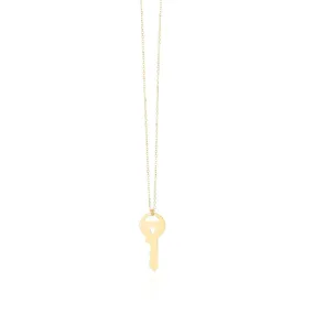 Gold Key Heart Necklace