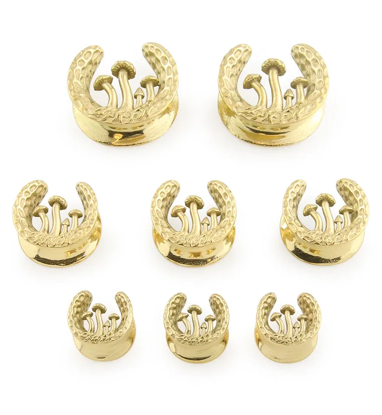 Gold PVD Hammered Mushroom Stainless Steel Saddles