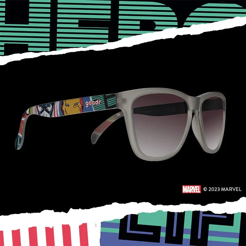 goodr OG Polarized Sunglasses MARVEL REMIX - Eat. Sleep. Save the World.