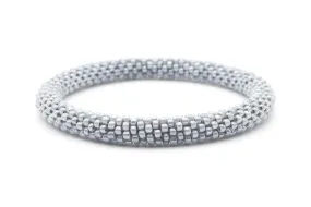 Gray Solid Bracelet - Extended 8"