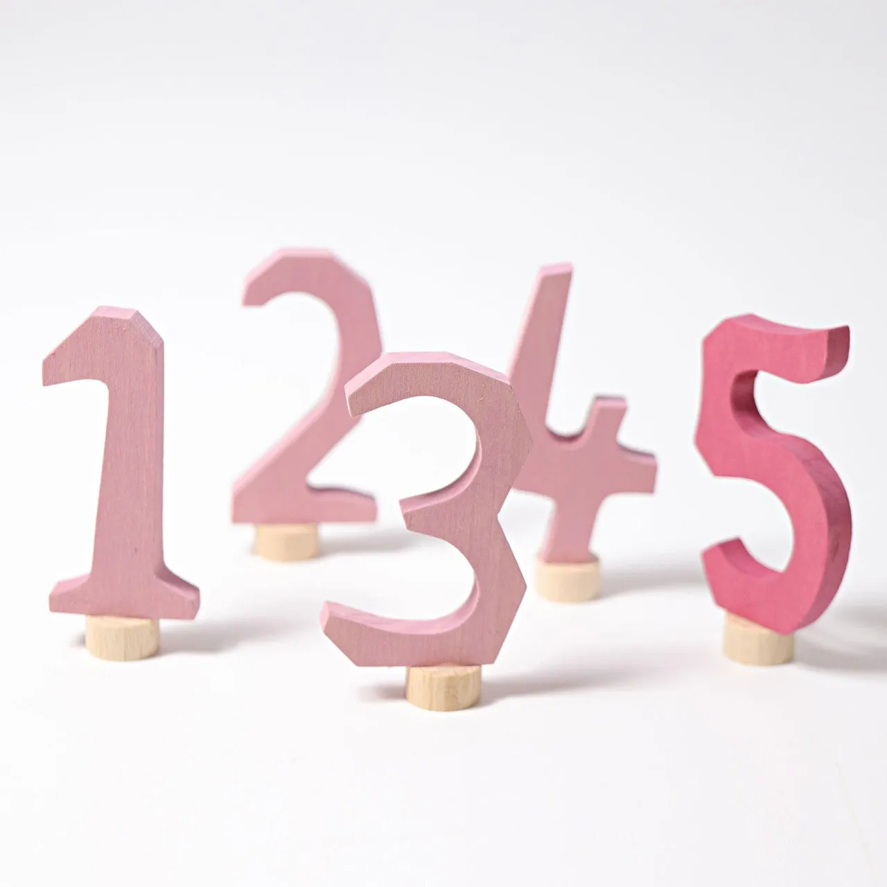 Grimms Pink Decorative Numbers Set 1-5