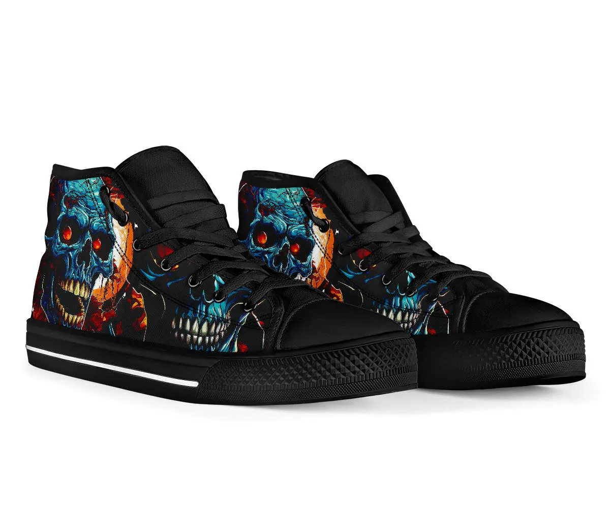 Halloween Skull Custom High Top Shoe