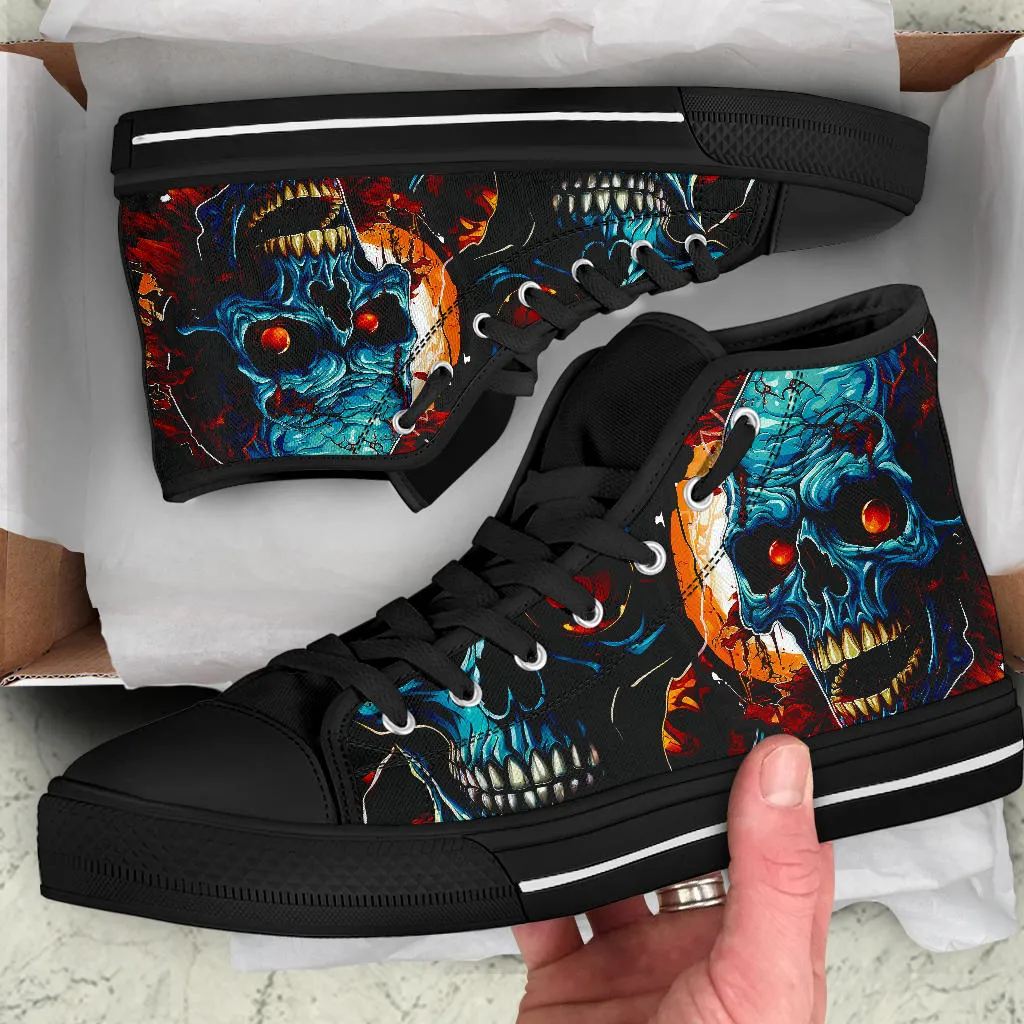 Halloween Skull Custom High Top Shoe