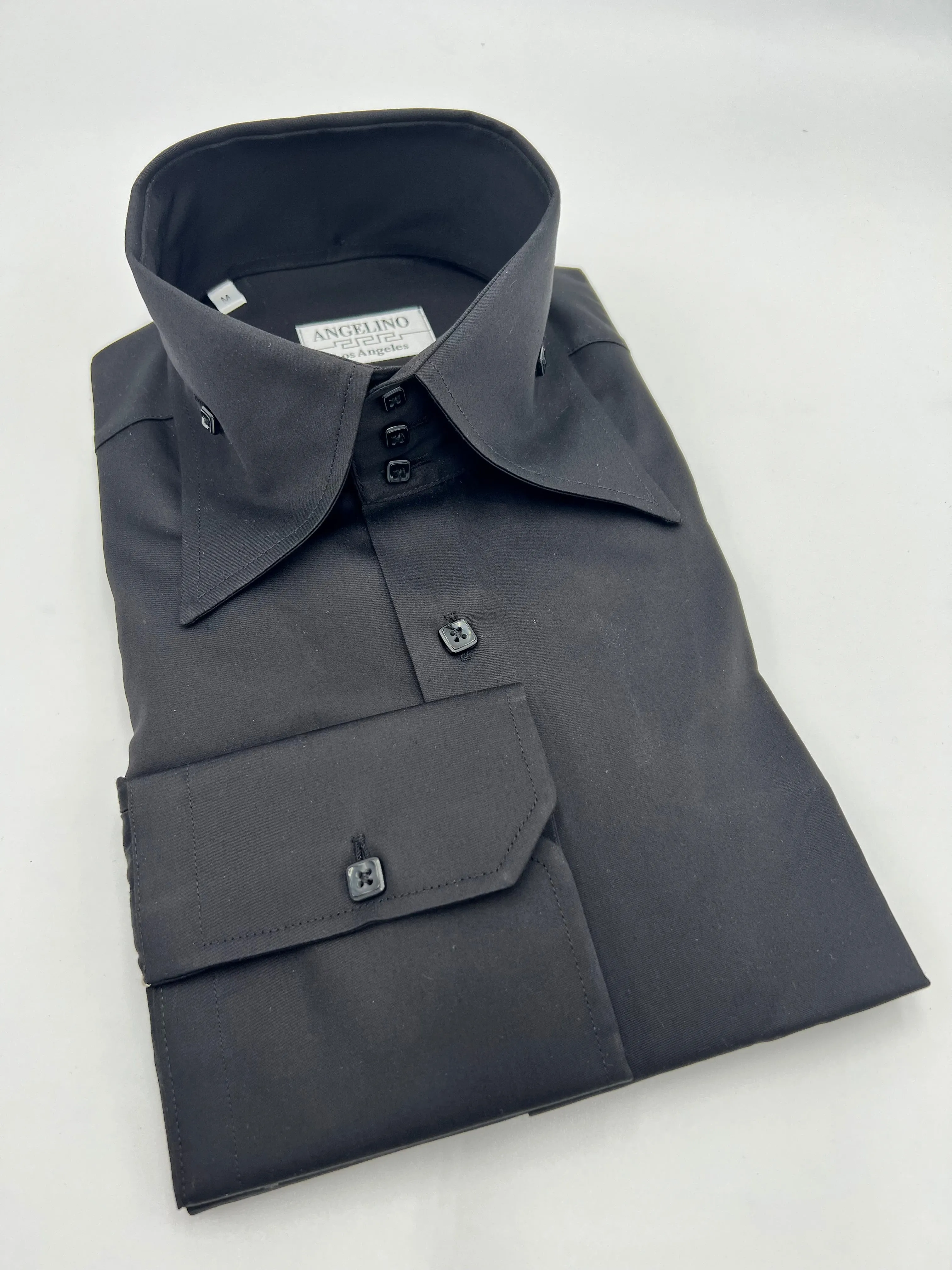 High Collar Shirt Black