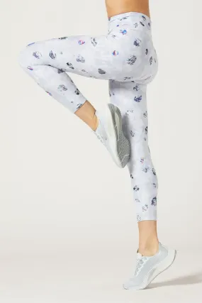 High Waist Reversible Legging Asteroids Silver