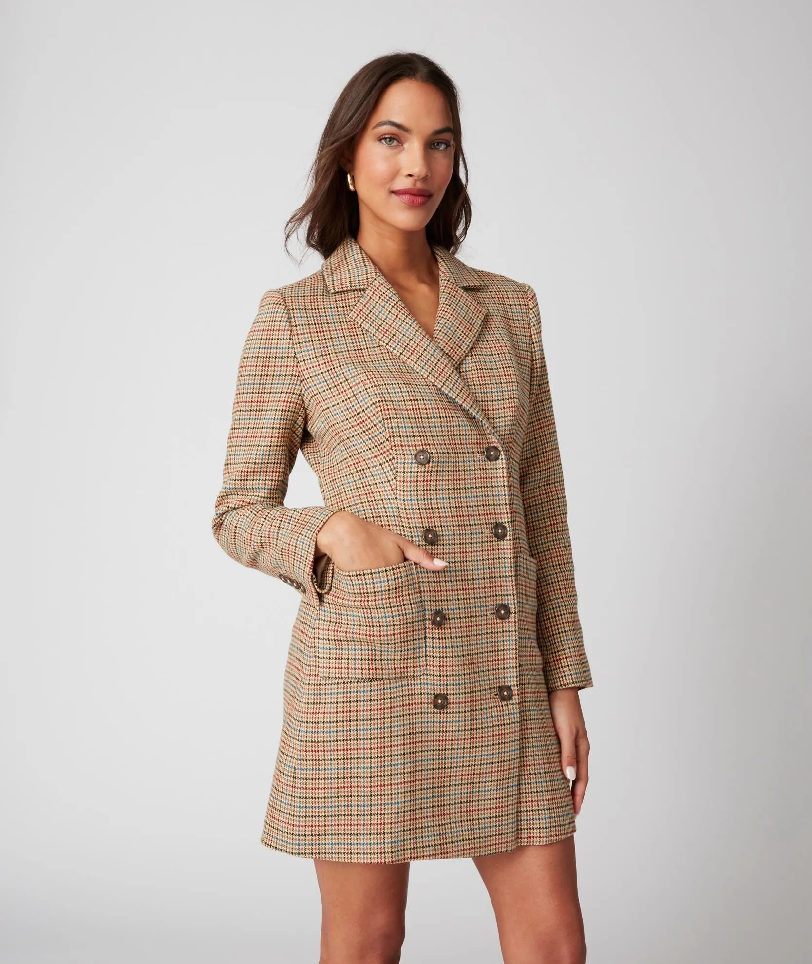 Houndstooth Reena Blazer Dress