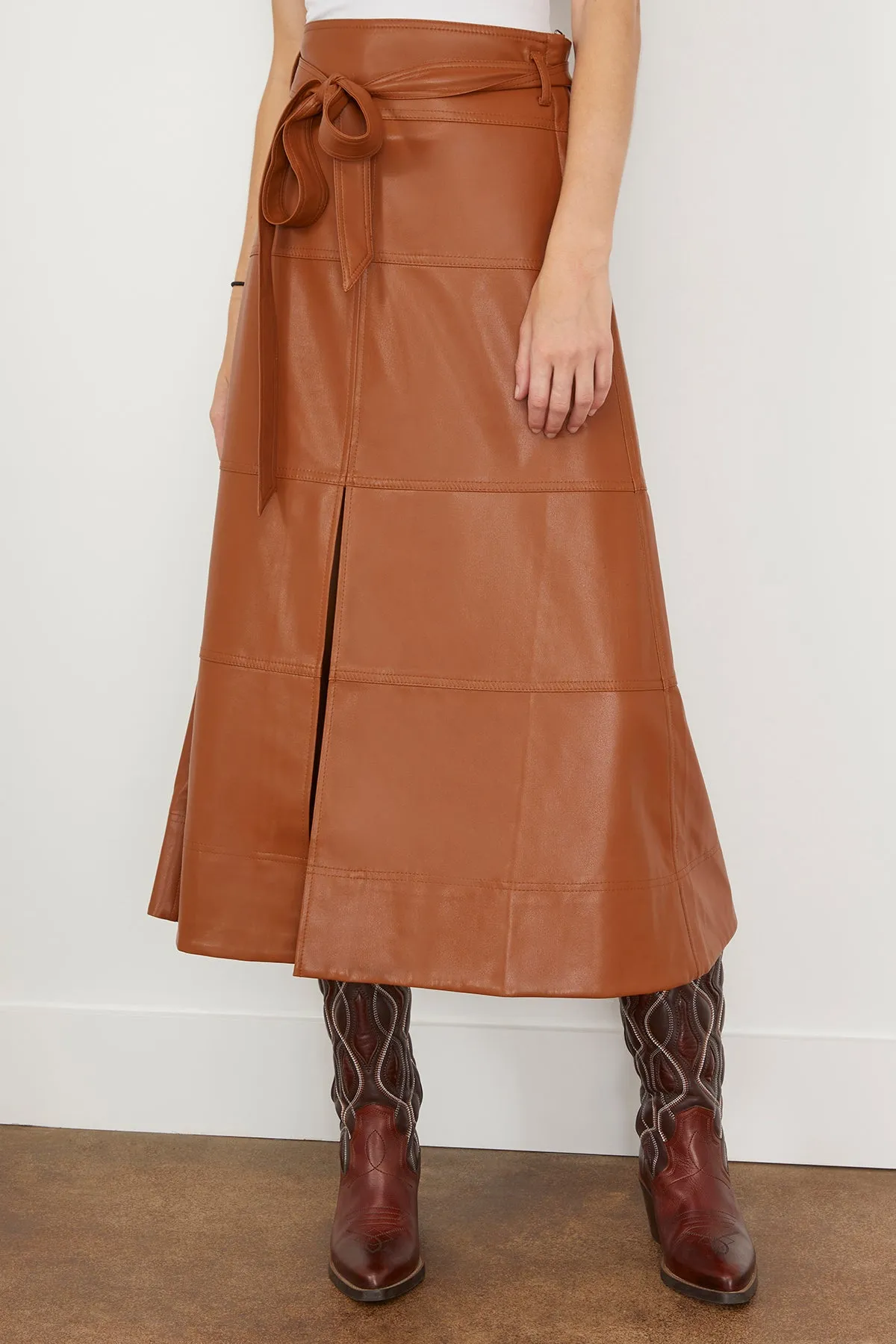 Hudson Skirt in Saddle Brown