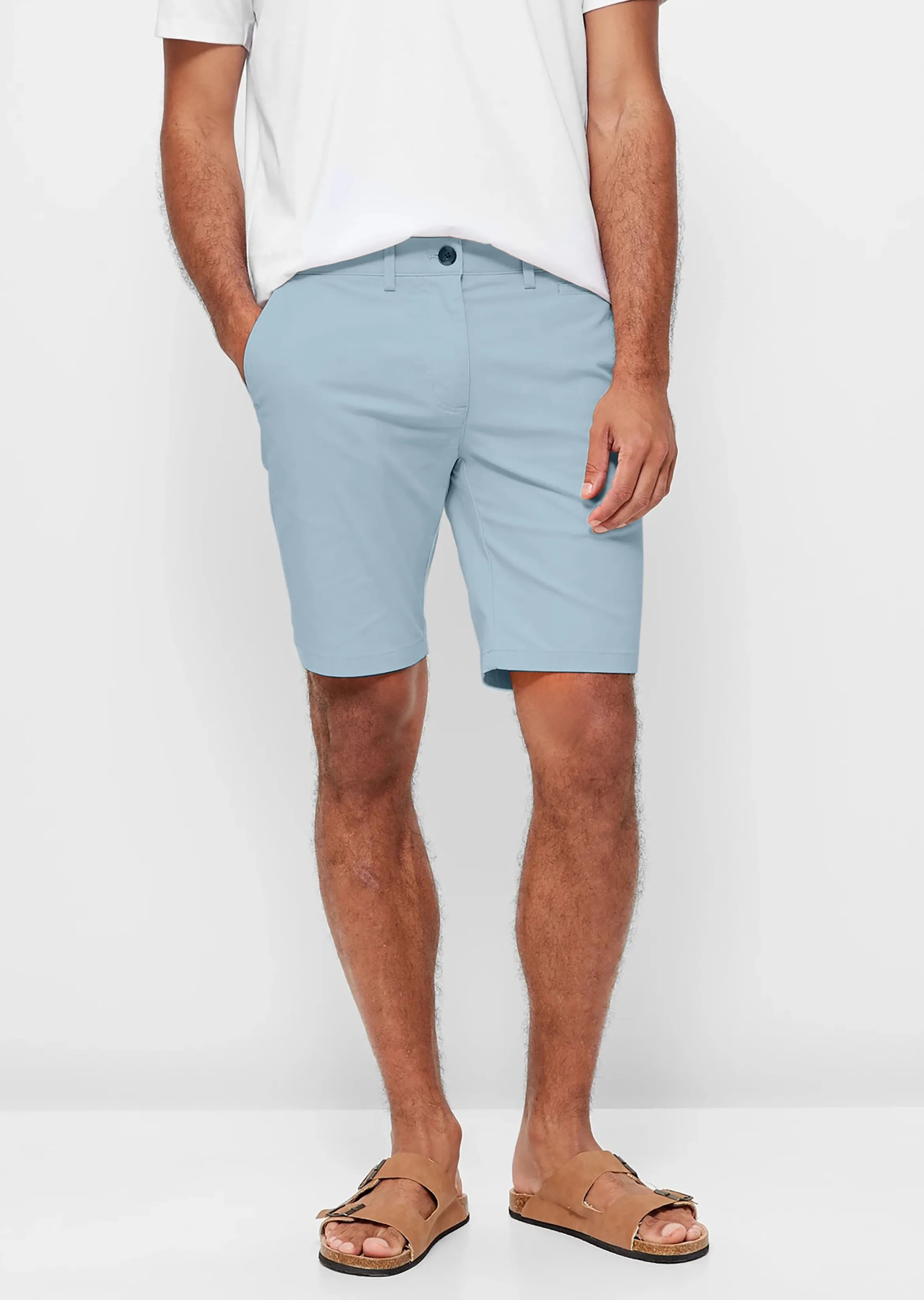 Hugo premium stretch chino short in Sky