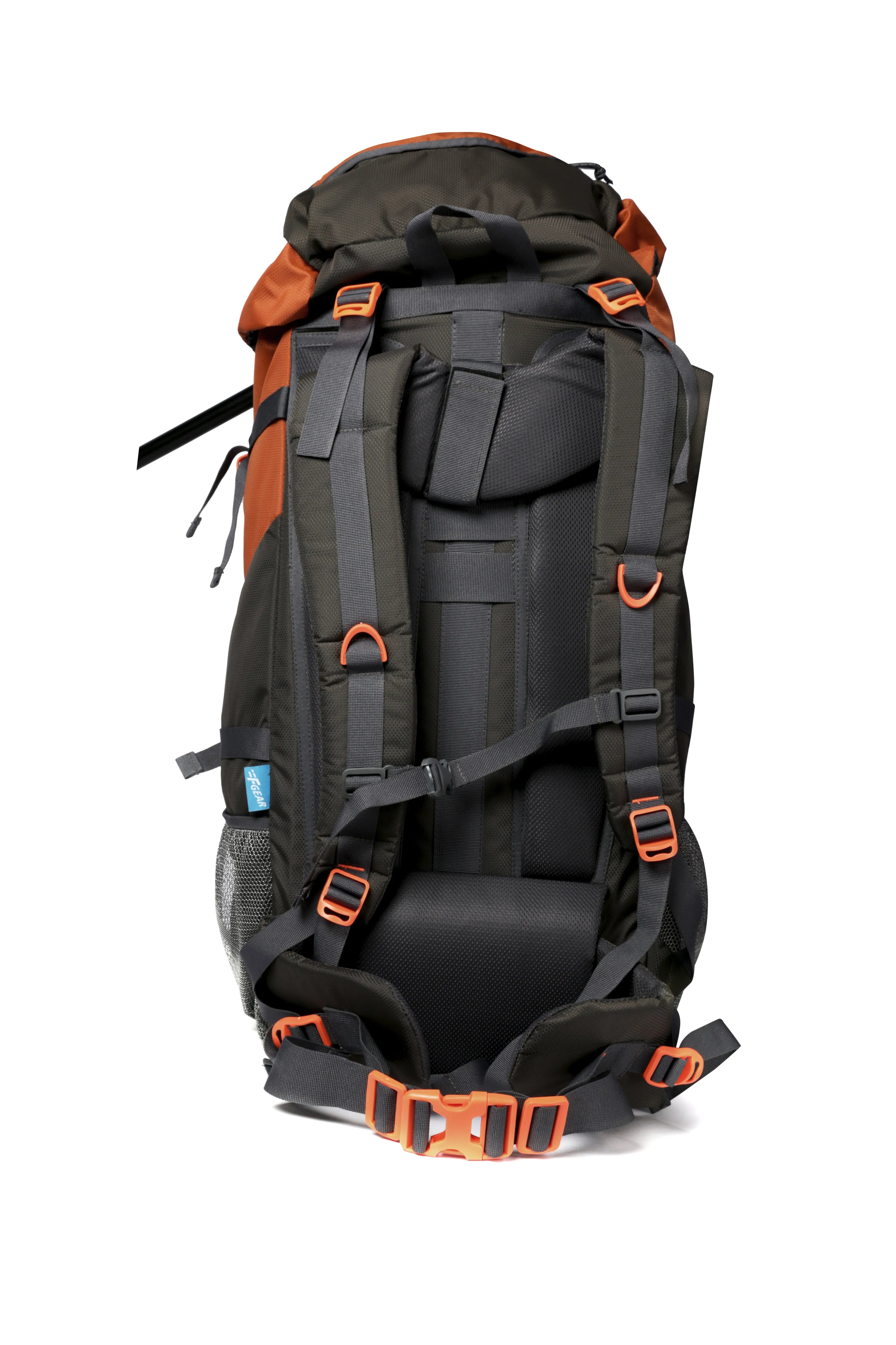 Hunter 75L Grey Orange Rucksack with Raincover