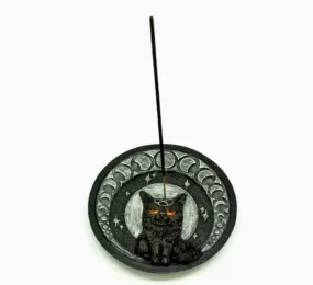 Incense Burner - Black Cat Moons