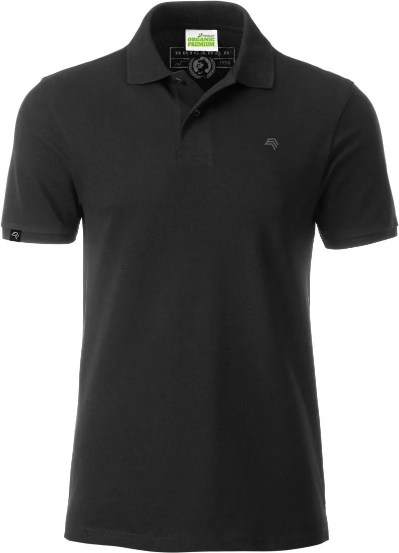 JAN 8010 ― Herren Bio-Baumwolle Polo Shirt - Schwarz