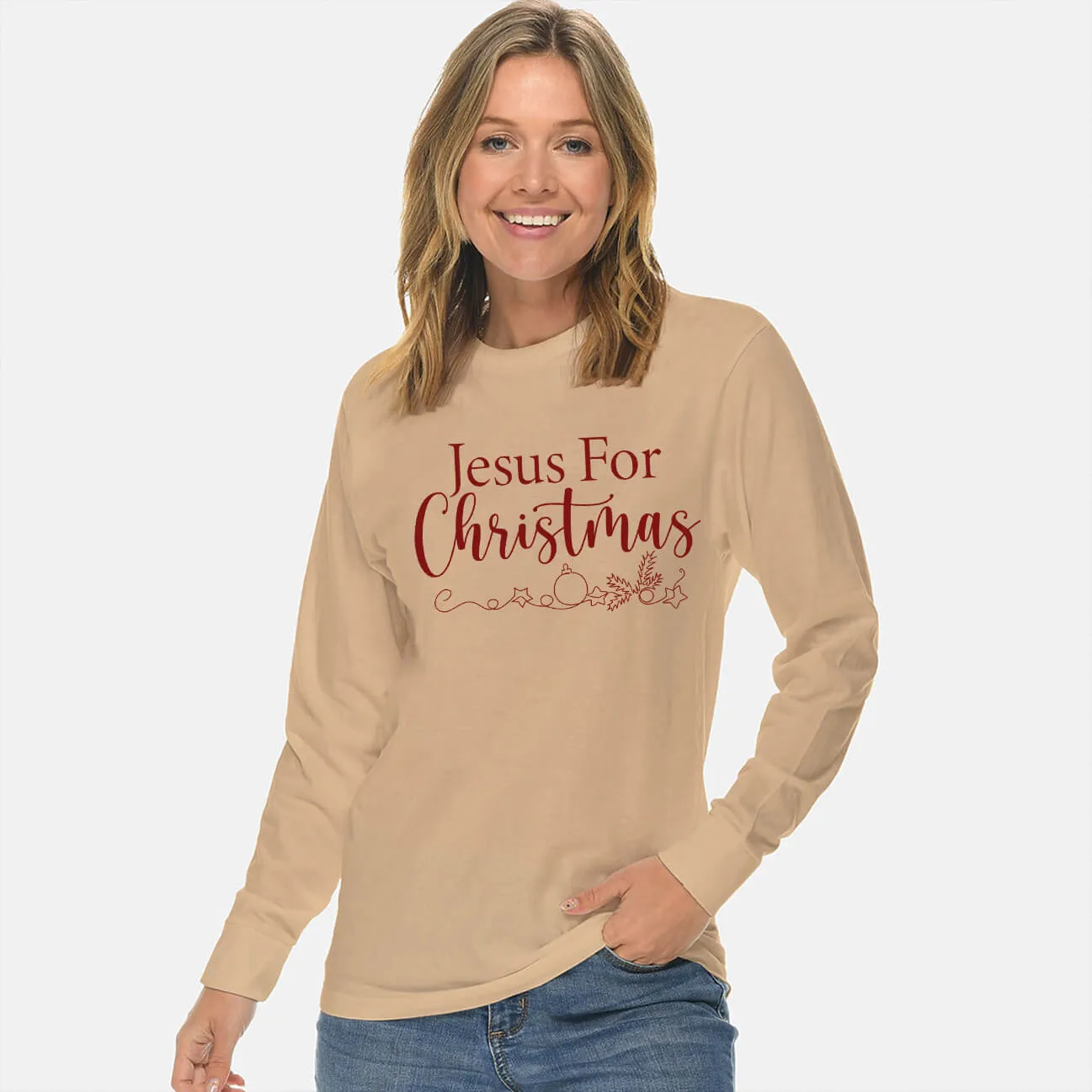 Jesus For Christmas Unisex Long Sleeve T Shirt