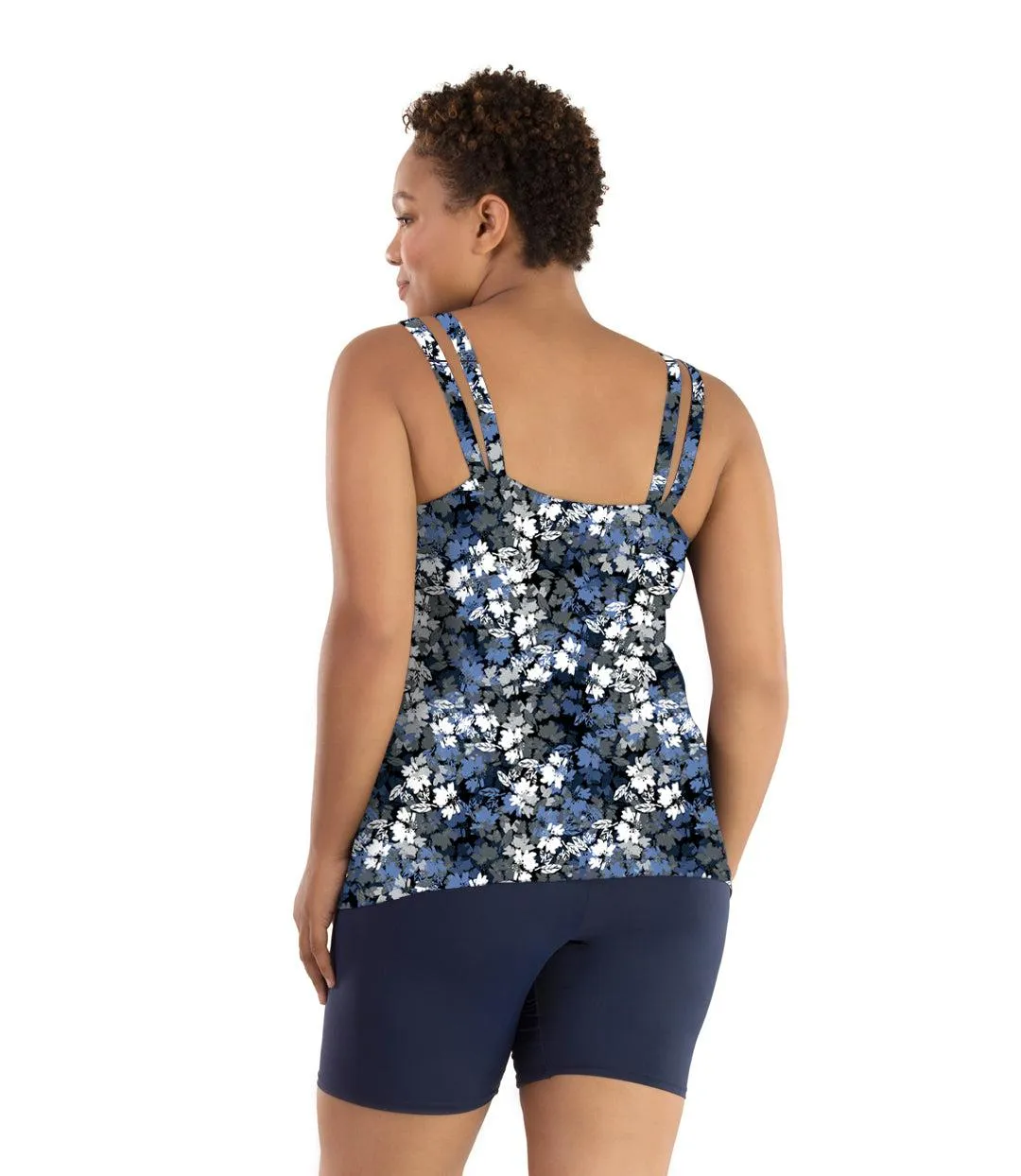 Junowear Hush Strappy Cami with Bra Blue Floral Print - FINAL SALE