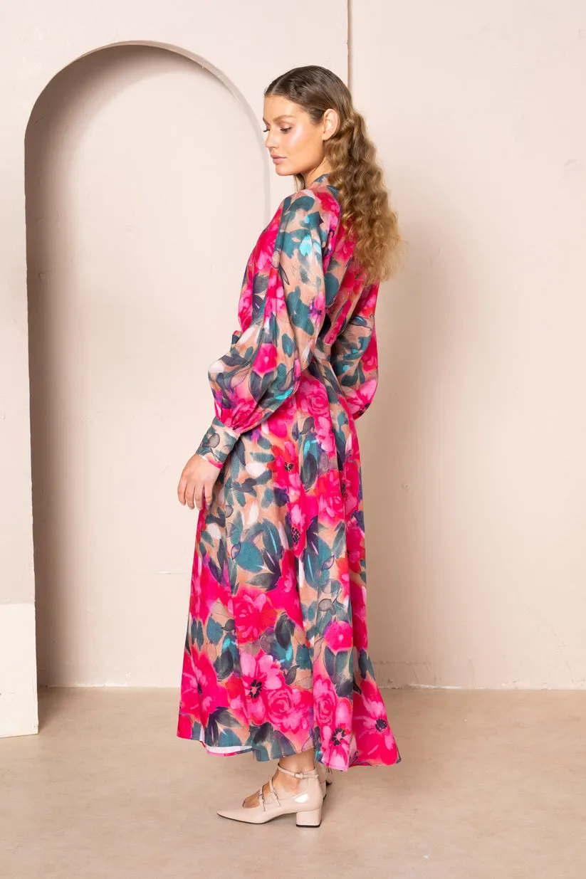 Kachel -  Wanda Raglan Maxi Dress - Primrose