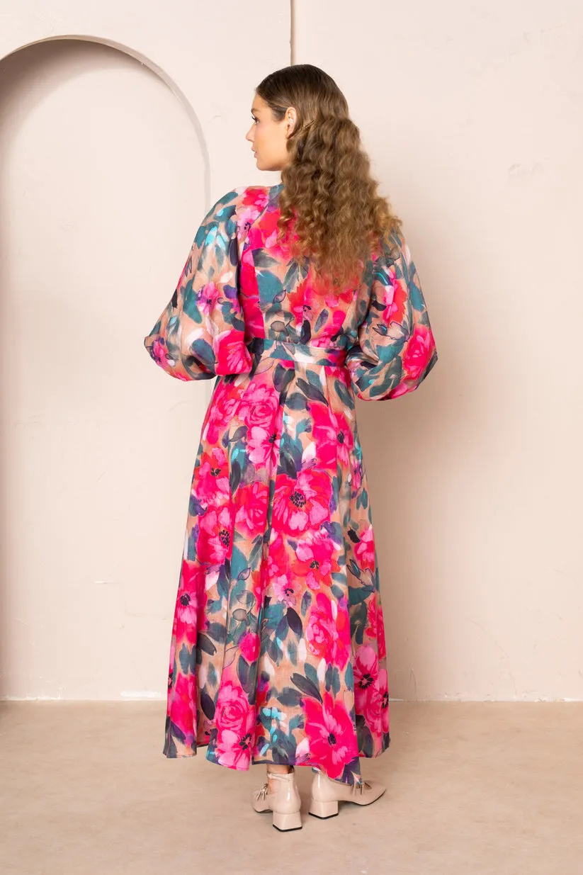 Kachel -  Wanda Raglan Maxi Dress - Primrose