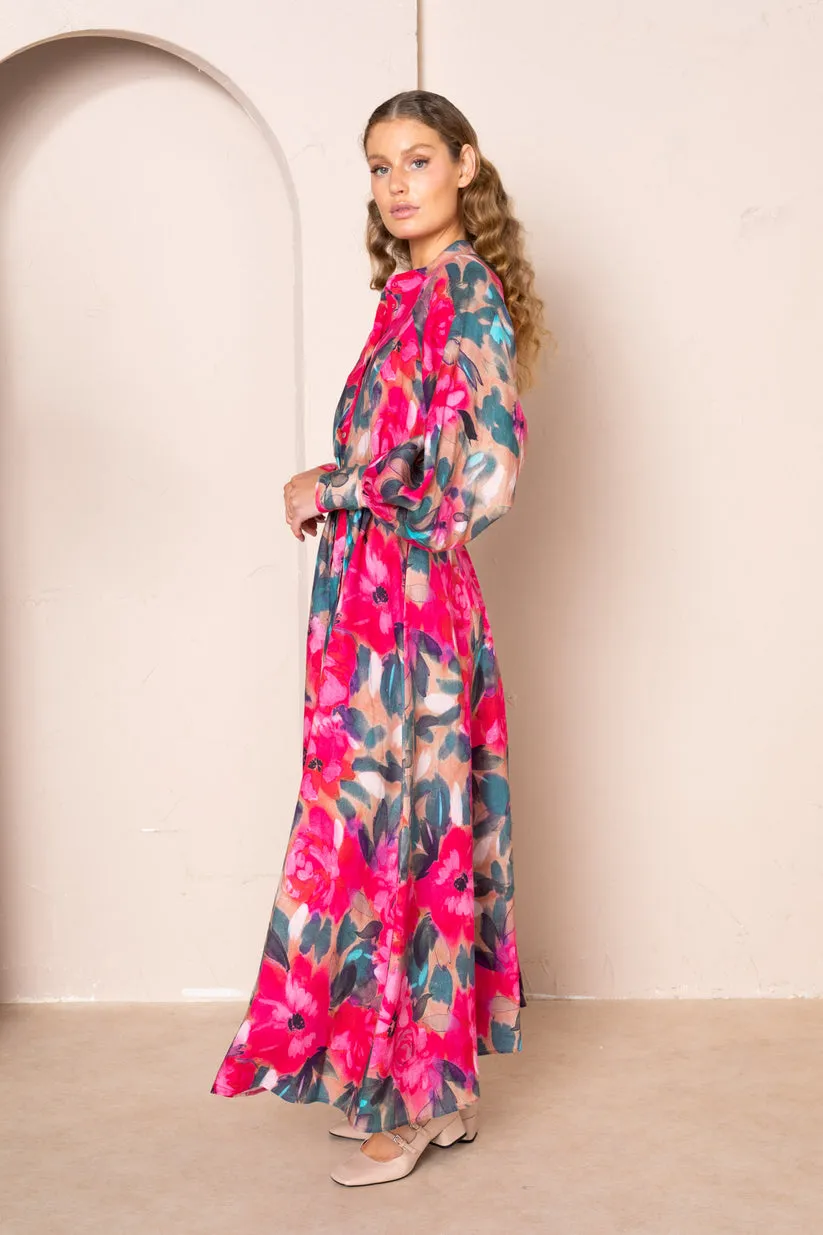 Kachel -  Wanda Raglan Maxi Dress - Primrose