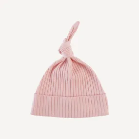 knot hat | princess pink | organic cotton wide rib