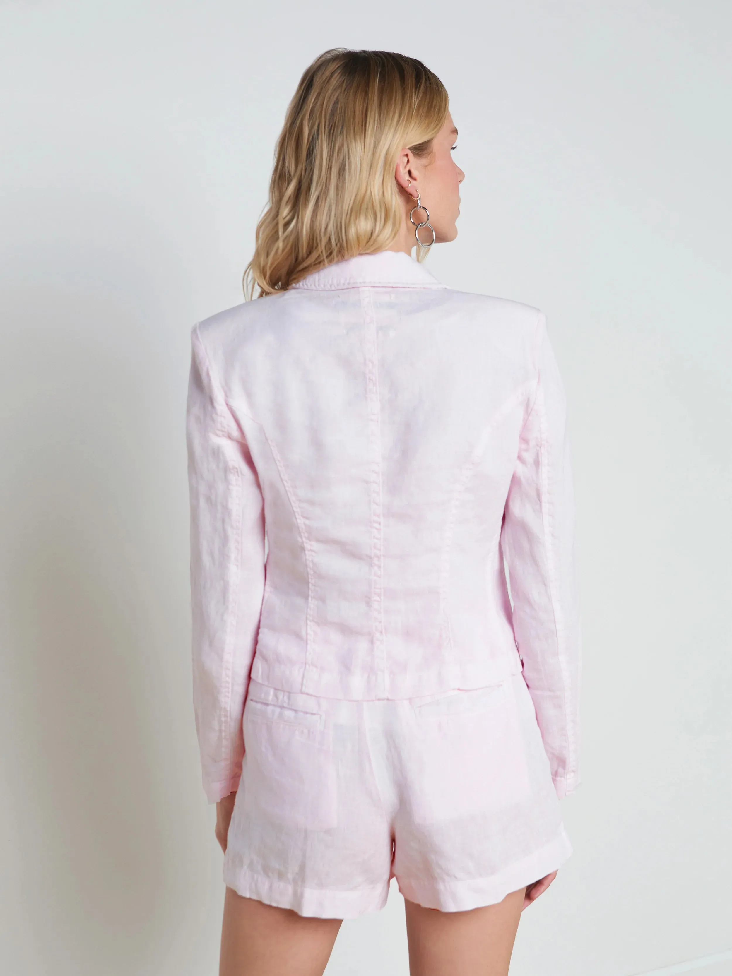 L’agence - Wayne Linen Blazer - Lilac Snow