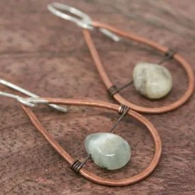 Large Copper Whimsy drops earrings [made to order]