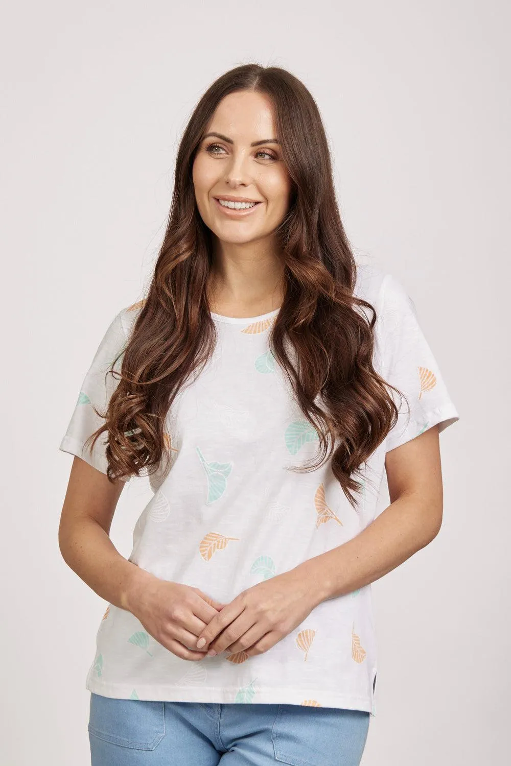 Leaf Puff Print T-Shirt