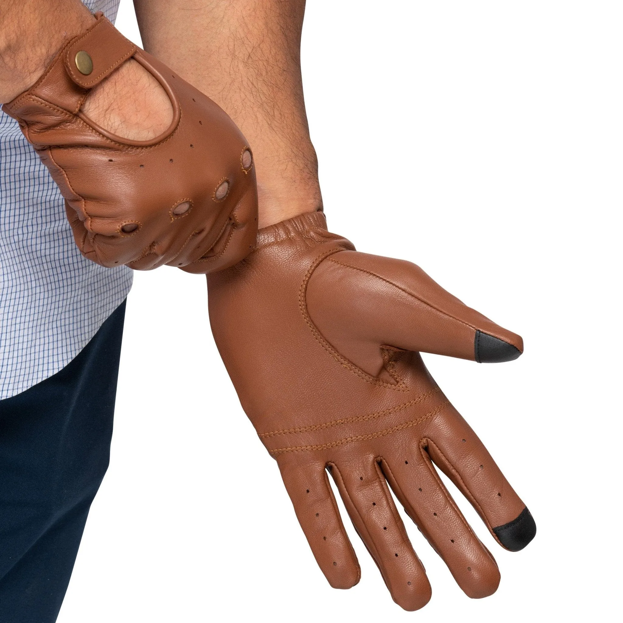 Leather Driving Gloves Men