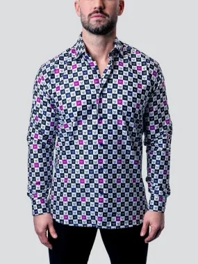 Maceoo Stretch Shirt | Fibonacci Skull Square Multi