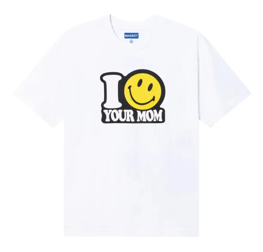 Market SMILEY® Your Mom Tee White