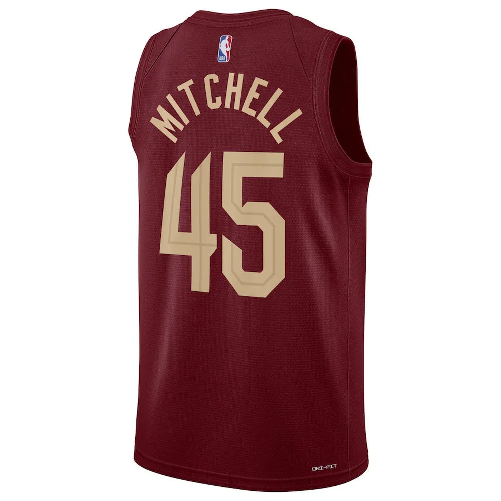 Men's Cleveland Cavaliers Donovan Mitchell Icon Edition Jersey - Burgundy