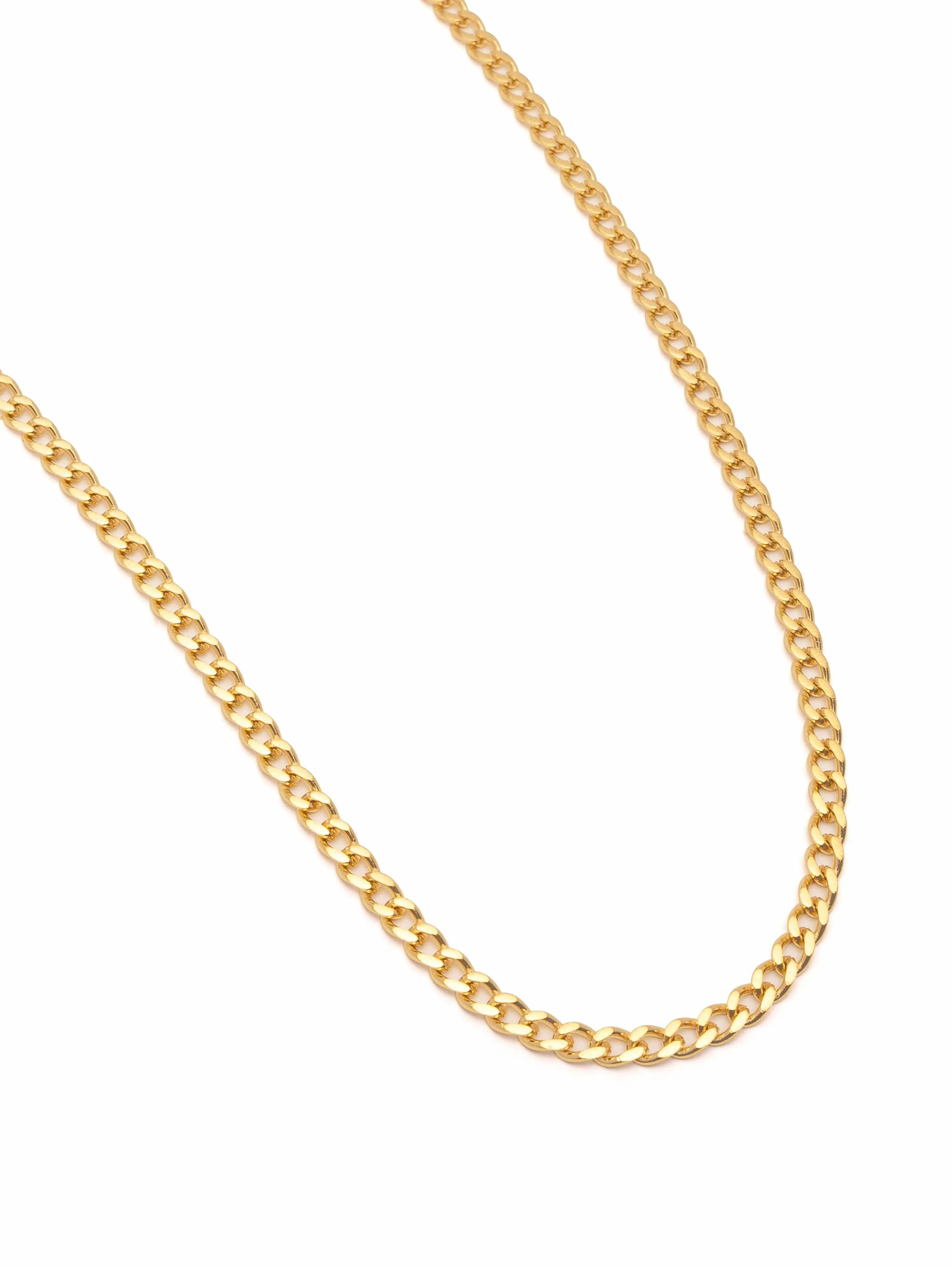 Men's Gold Cuban Link Chain in 3mm