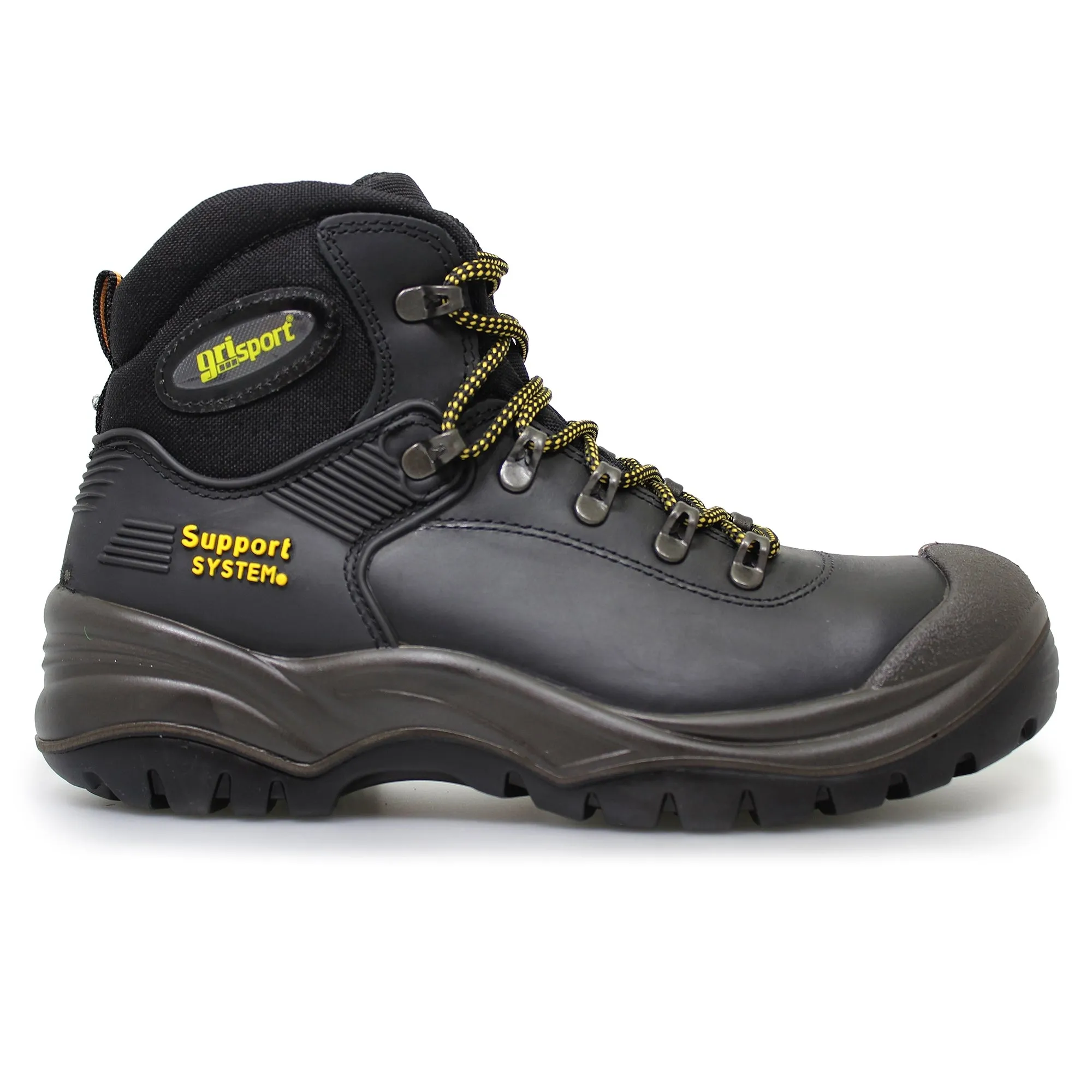 Mens Gri-Sport Work Boot Leather steel Toe Work Black Contractor