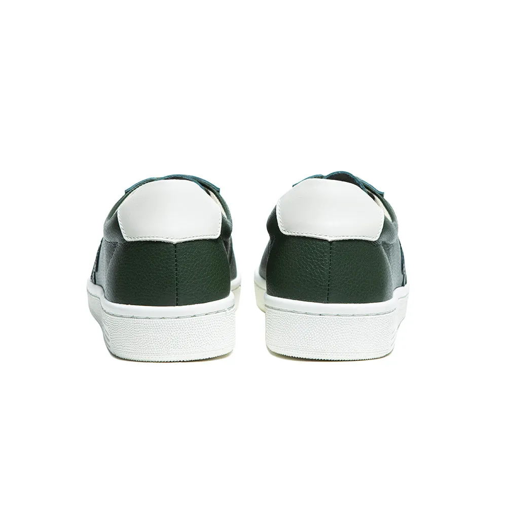 Men's Honor Green Logo Leather Sneakers 08014-440