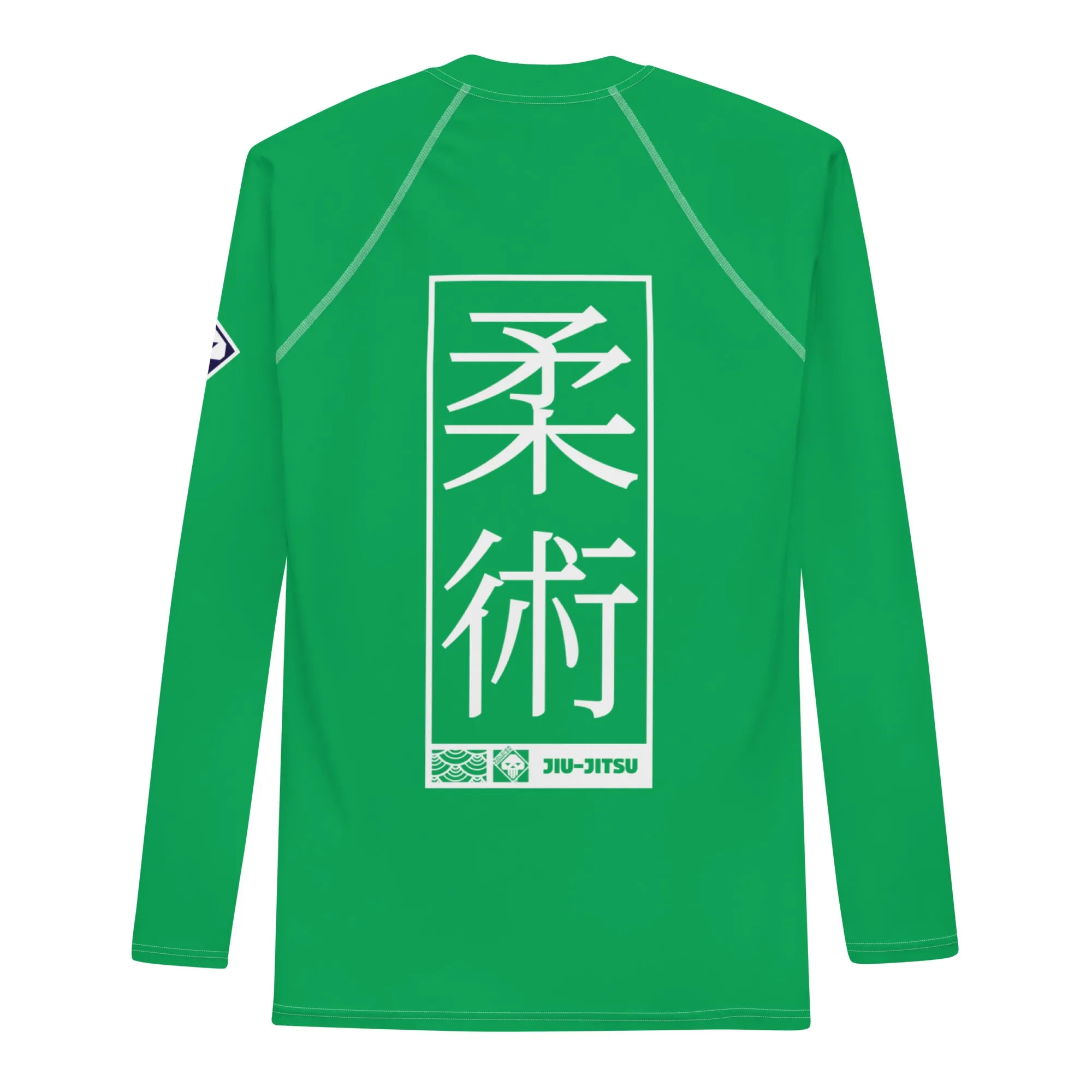 Mens Long Sleeve BJJ Rash Guard - Jiu-Jitsu 010 - Jade