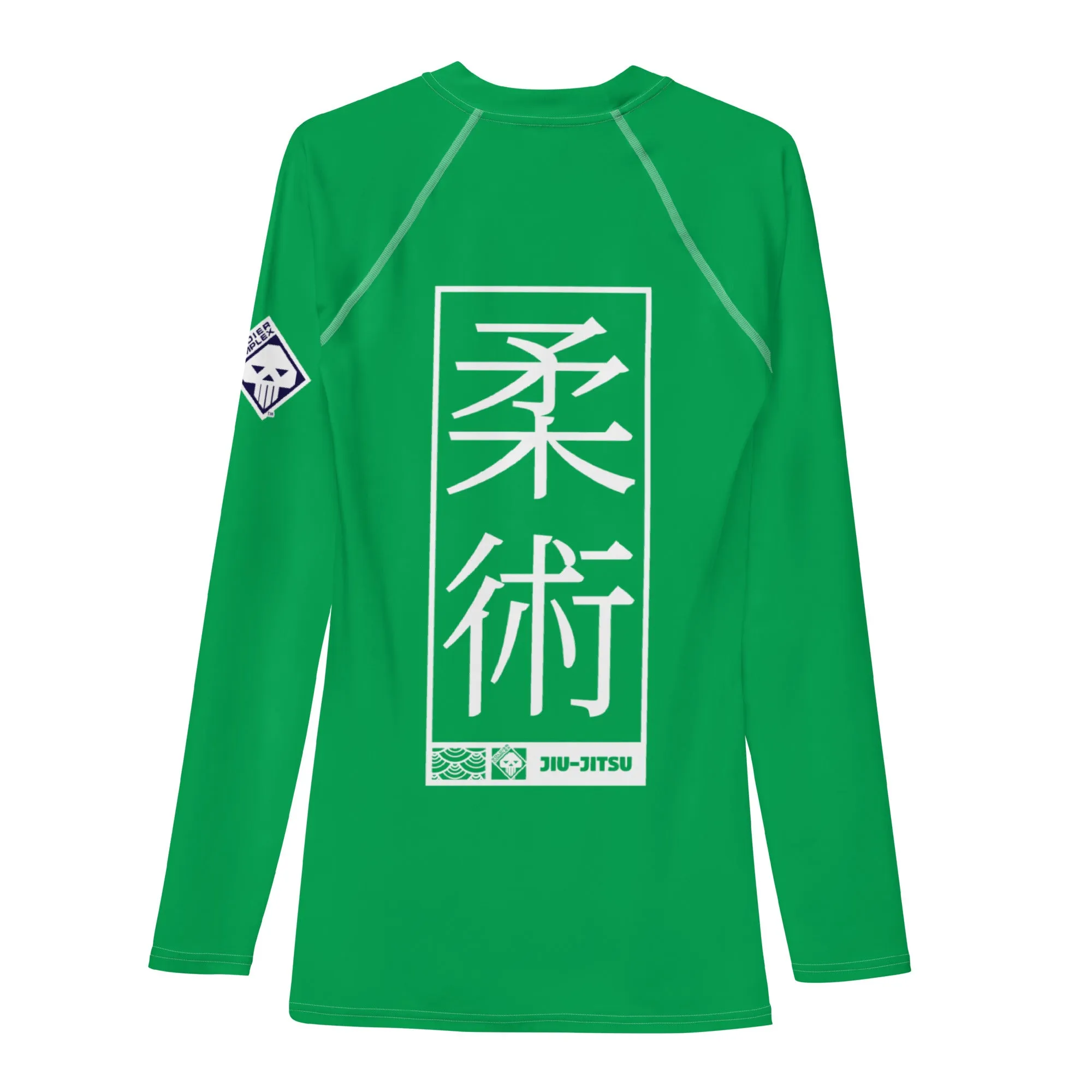 Mens Long Sleeve BJJ Rash Guard - Jiu-Jitsu 010 - Jade