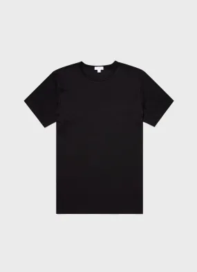 Men's Sea Island Cotton Underwear T-shirt in Black