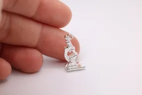 Microscope Charm, 925 Sterling Silver, 617