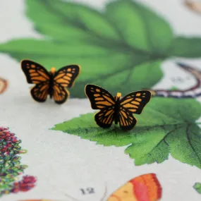 Monarch Butterfly Post Earrings