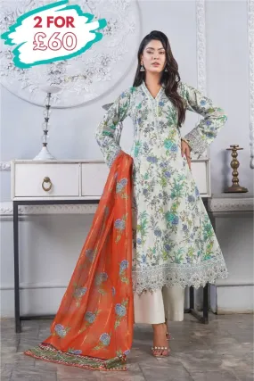 Munira Lawn 3 Piece Pakistani Frock MUN560