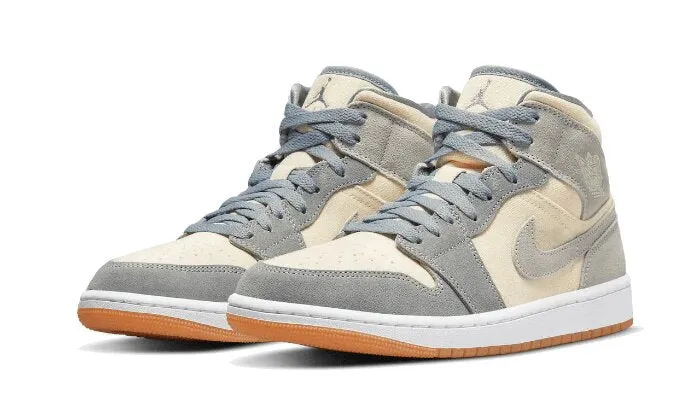 Nike Air Jordan 1 Mid SE Coconut Milk Particle Grey (GS)